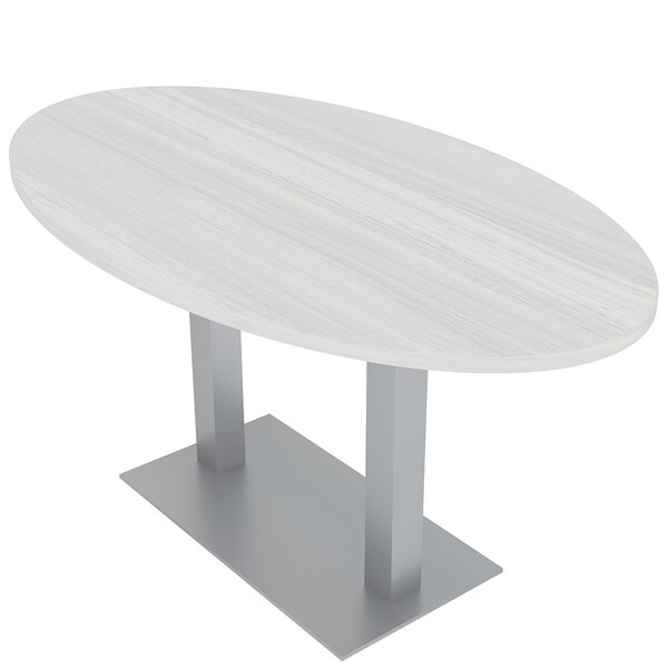 33.5 in W, 69.5 in L, 29 in H, Engineered Wood Top, White